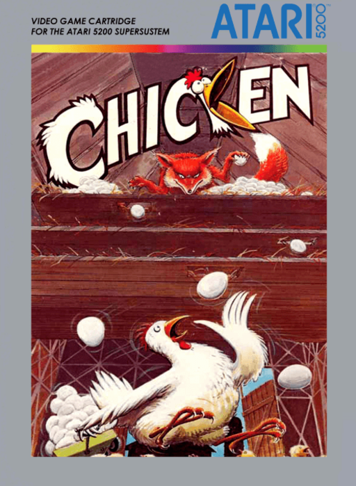 Chicken box art for Atari 5200